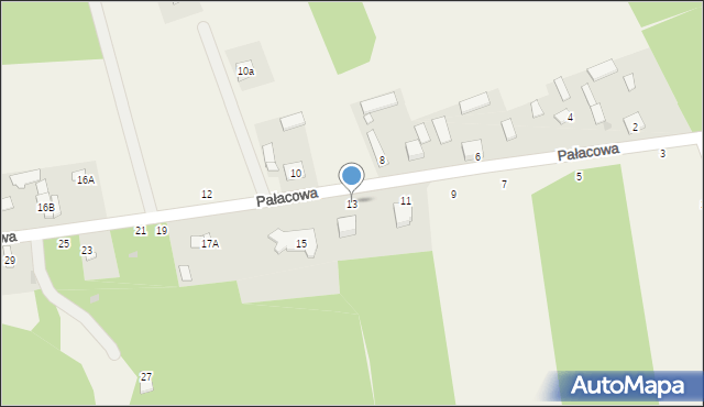 Grzegorzewice, Pałacowa, 13, mapa Grzegorzewice