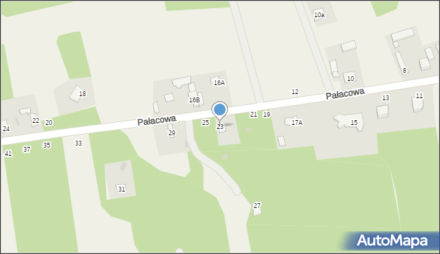 Grzegorzewice, Pałacowa, 23, mapa Grzegorzewice
