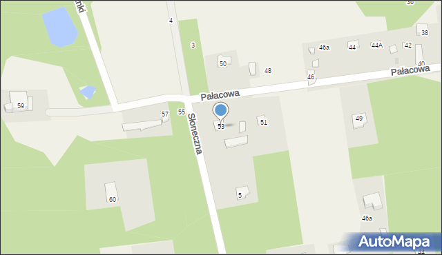 Grzegorzewice, Pałacowa, 53, mapa Grzegorzewice