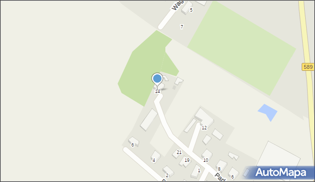 Grzywna, Parkowa, 14, mapa Grzywna