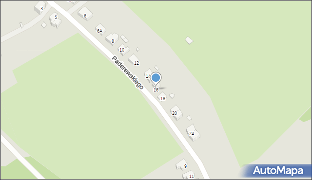 Gubin, Paderewskiego Ignacego Jana, 16, mapa Gubin