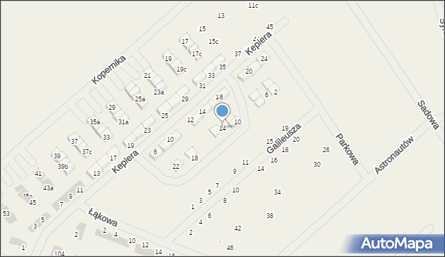 Gwiazdowo, Parkowa, 14, mapa Gwiazdowo