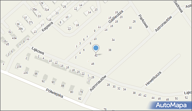 Gwiazdowo, Parkowa, 42, mapa Gwiazdowo