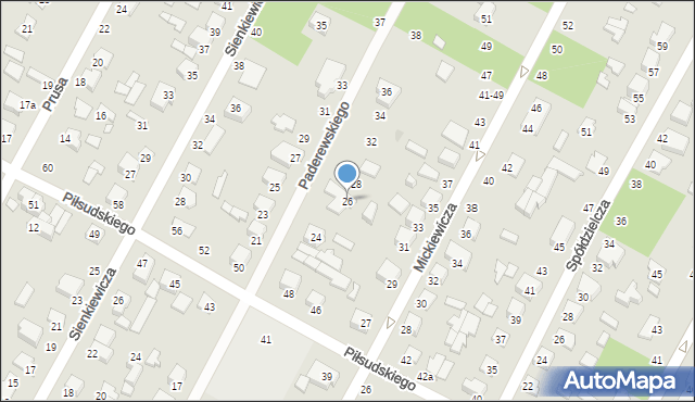 Halinów, Paderewskiego Ignacego Jana, 26, mapa Halinów