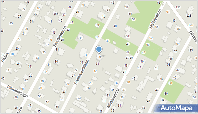 Halinów, Paderewskiego Ignacego Jana, 36, mapa Halinów