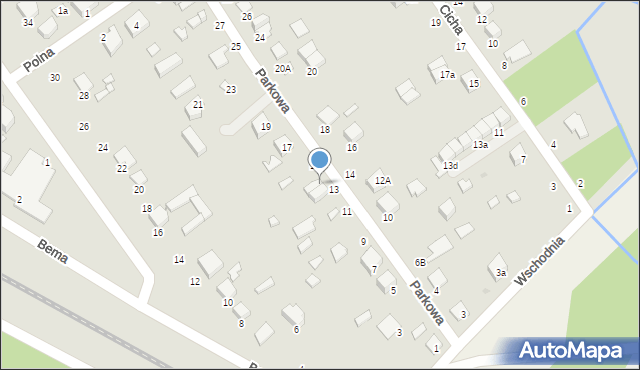 Halinów, Parkowa, 13A, mapa Halinów