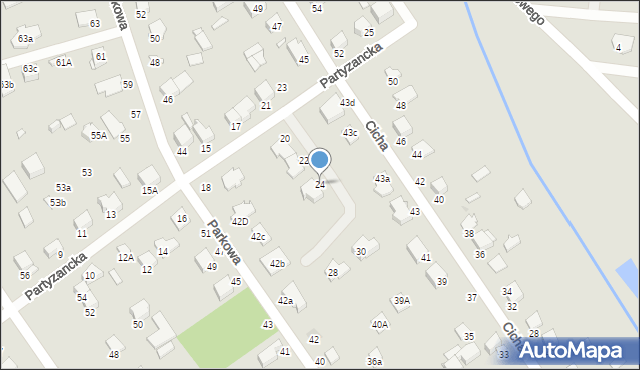 Halinów, Partyzancka, 24, mapa Halinów