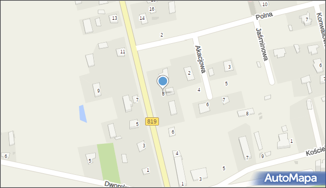 Hańsk Pierwszy, Parczewska, 8, mapa Hańsk Pierwszy