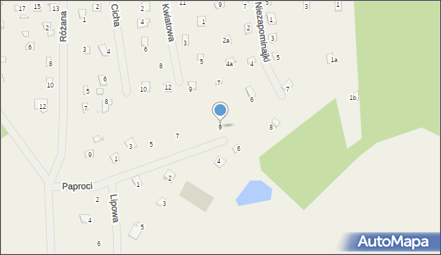 Holendry, Paproci, 9, mapa Holendry