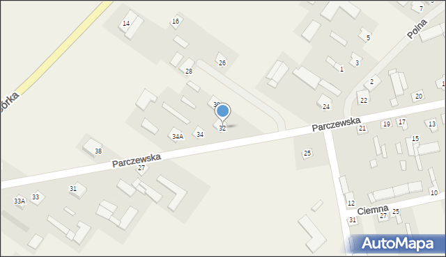 Horodyszcze, Parczewska, 32, mapa Horodyszcze