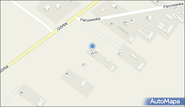 Horodyszcze, Parczewska, 43, mapa Horodyszcze