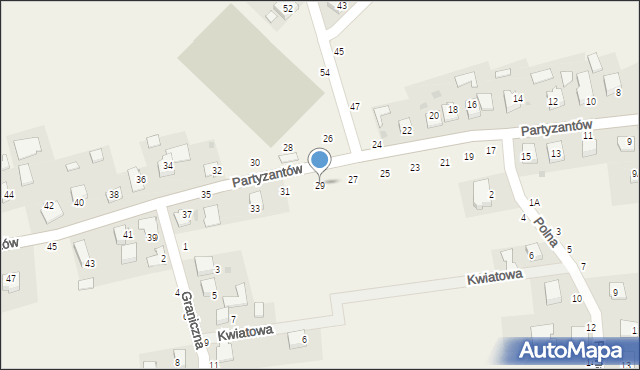 Ilkowice, Partyzantów, 29, mapa Ilkowice