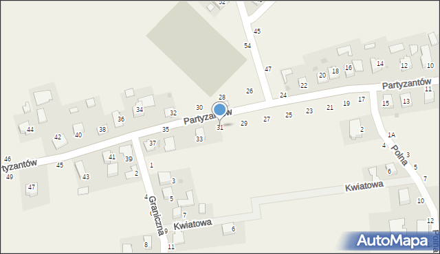 Ilkowice, Partyzantów, 31, mapa Ilkowice