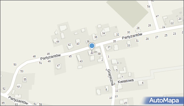 Ilkowice, Partyzantów, 41, mapa Ilkowice