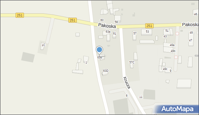 Inowrocław, Pakoska, 63b, mapa Inowrocławia