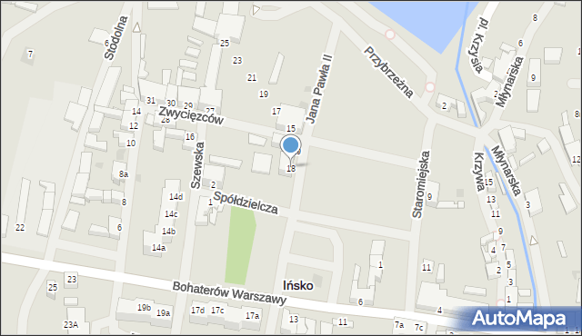 Ińsko, Papieża Jana Pawła II, 18, mapa Ińsko