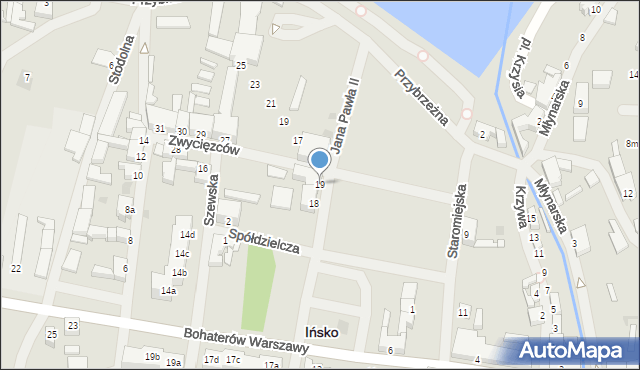 Ińsko, Papieża Jana Pawła II, 19, mapa Ińsko