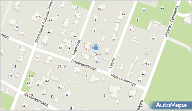 Izabelin C, Paderewskiego Ignacego Jana, 6, mapa Izabelin C