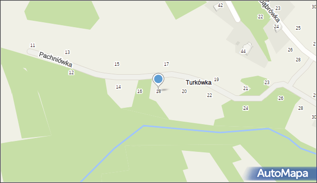 Izdebnik, Pachniówka, 18, mapa Izdebnik