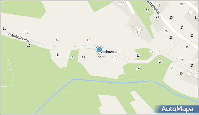 Izdebnik, Pachniówka, 20, mapa Izdebnik