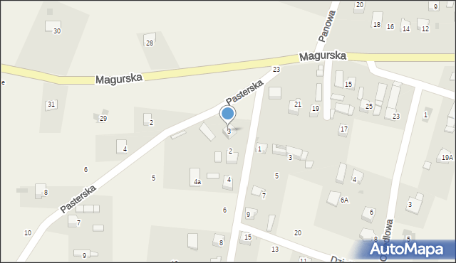 Jabłonka, Pasterska, 3, mapa Jabłonka