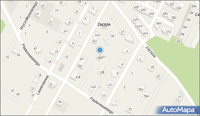 Jabłonna, Paderewskiego Ignacego Jana, 53A, mapa Jabłonna