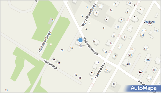 Jabłonna, Paderewskiego Ignacego Jana, 54, mapa Jabłonna