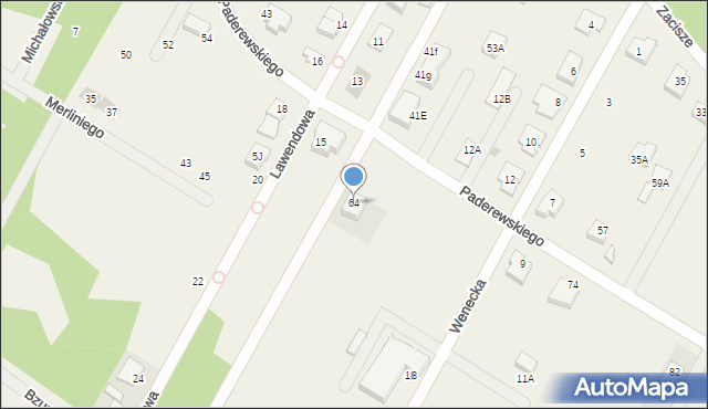 Jabłonna, Paderewskiego Ignacego Jana, 64, mapa Jabłonna