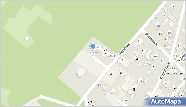 Jabłonna, Parkowa, 15, mapa Jabłonna