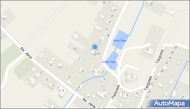 Jaćmierz, Parkowa, 21, mapa Jaćmierz