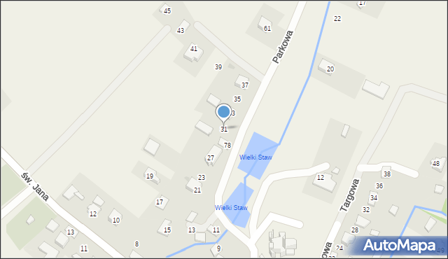 Jaćmierz, Parkowa, 31, mapa Jaćmierz