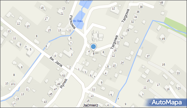 Jaćmierz, Parkowa, 6, mapa Jaćmierz