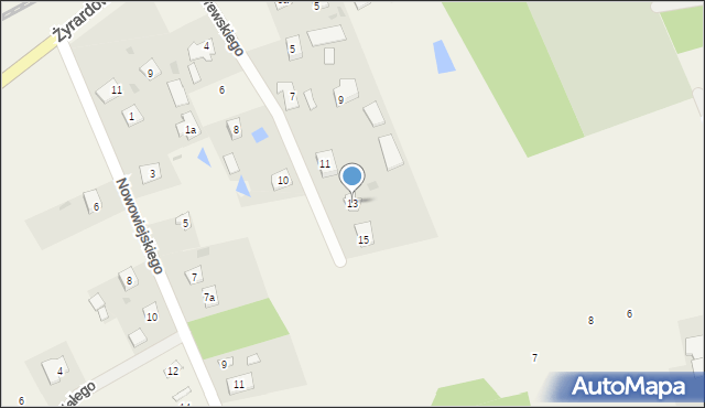 Jaktorów-Kolonia, Paderewskiego Ignacego Jana, 13, mapa Jaktorów-Kolonia