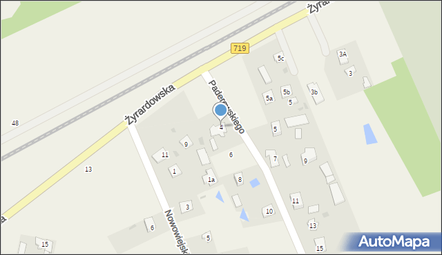 Jaktorów-Kolonia, Paderewskiego Ignacego Jana, 4, mapa Jaktorów-Kolonia