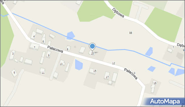 Jakubów, Pałacowa, 10, mapa Jakubów