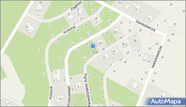 Janów, Pana Wołodyjowskiego, 13, mapa Janów