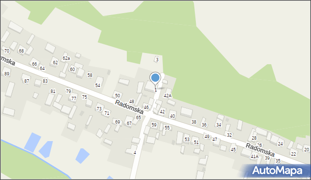 Janowiec, Partyzantów, 1, mapa Janowiec