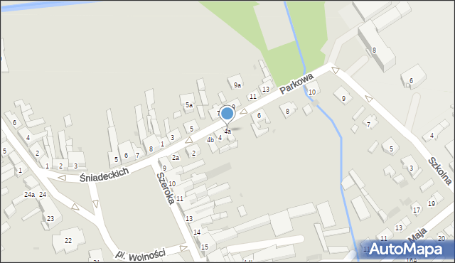 Janowiec Wielkopolski, Parkowa, 4a, mapa Janowiec Wielkopolski