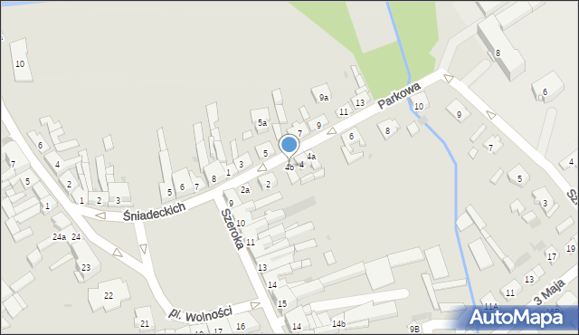 Janowiec Wielkopolski, Parkowa, 4b, mapa Janowiec Wielkopolski