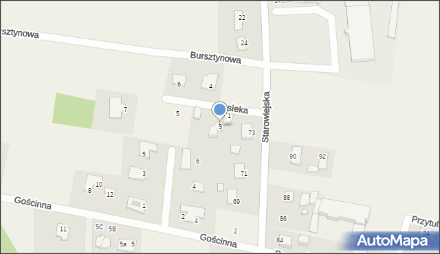 Jarużyn, Pasieka, 3, mapa Jarużyn