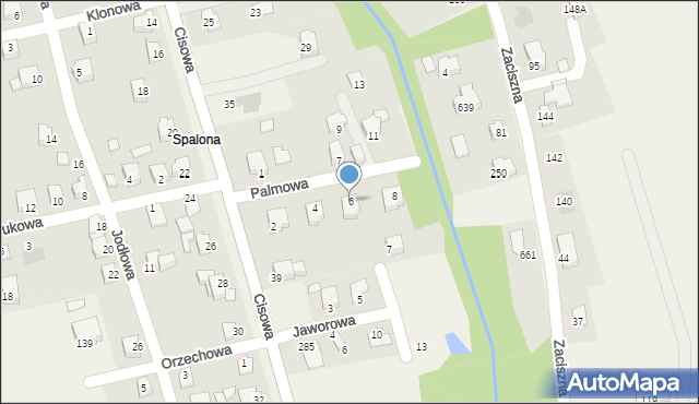 Jasienica, Palmowa, 6, mapa Jasienica