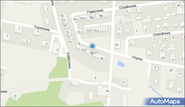 Jasieniec, Pałacowa, 7B/1, mapa Jasieniec
