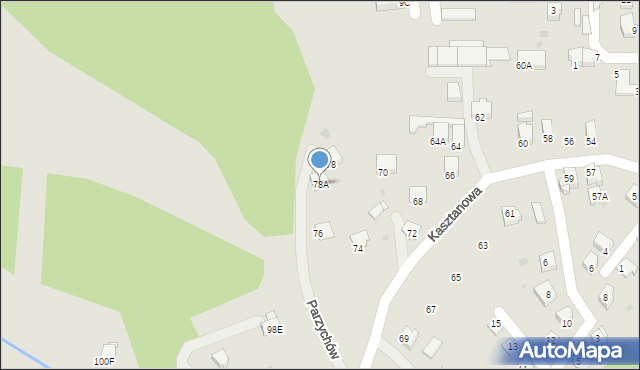 Jastrzębie-Zdrój, Parzychów Marii i Franciszka, 12, mapa Jastrzębie-Zdrój