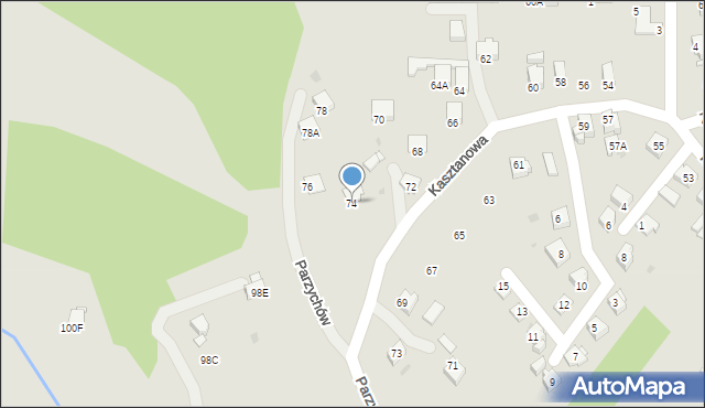 Jastrzębie-Zdrój, Parzychów Marii i Franciszka, 8, mapa Jastrzębie-Zdrój