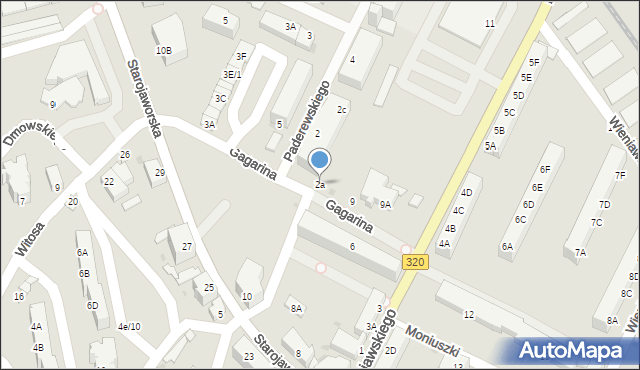 Jawor, Paderewskiego Ignacego Jana, 2a, mapa Jawor