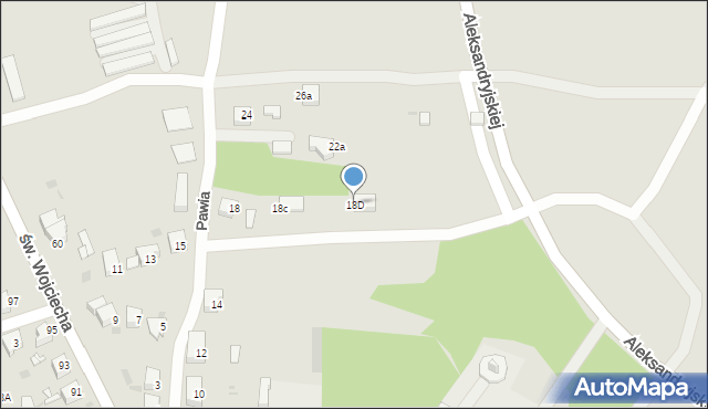 Jaworzno, Pawia, 18D, mapa Jaworzno