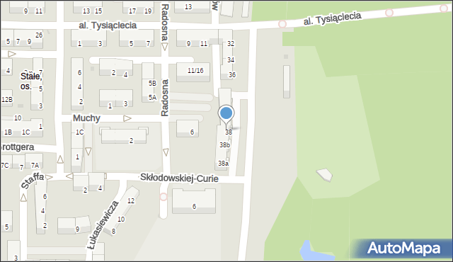 Jaworzno, Partyzantów, 38c, mapa Jaworzno