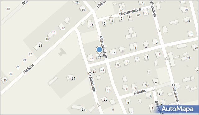 Jednorożec, Paderewskiego Ignacego Jana, 12, mapa Jednorożec