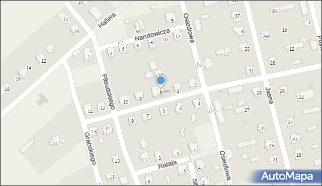 Jednorożec, Paderewskiego Ignacego Jana, 6, mapa Jednorożec