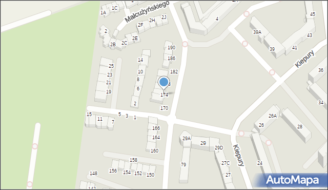 Jelenia Góra, Paderewskiego Ignacego Jana, 174, mapa Jelenia Góra